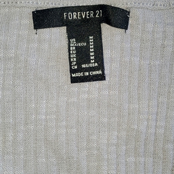 Forever 21 Long Sleeve Gray Top - Picture 3 of 7